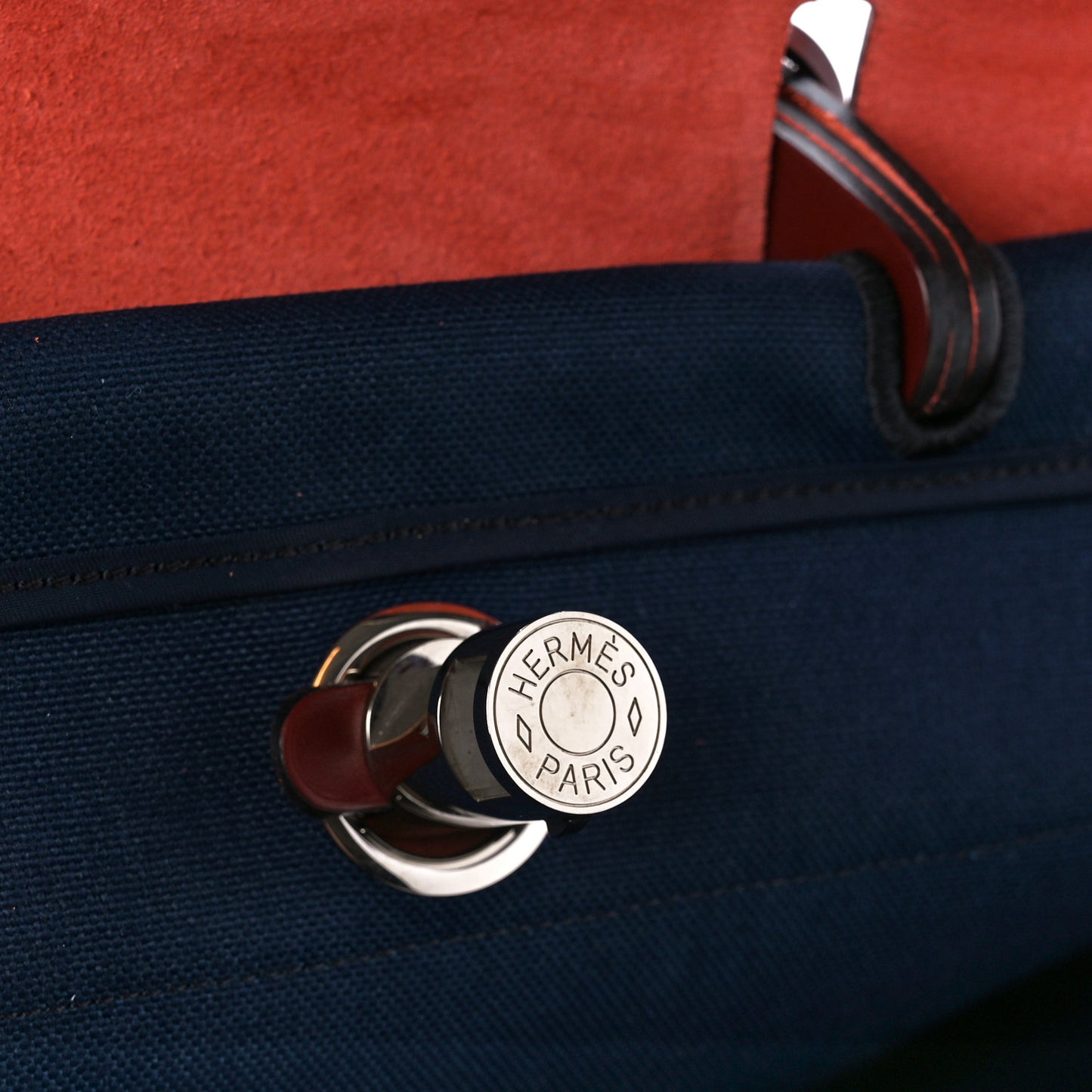 Toile Vache Hunter Herbag Zip 39 MM Bleu Marine Rouge H