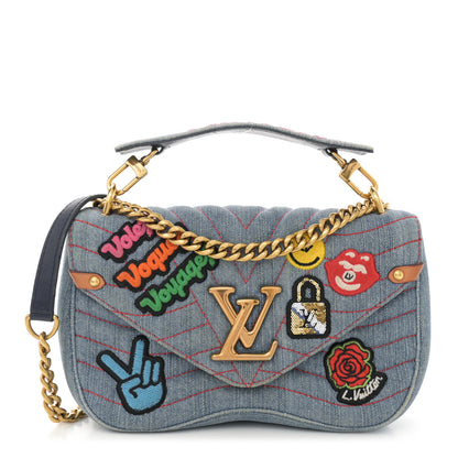 Louis Vuitton Denim New Wave Chain MM Blue 1 of 11