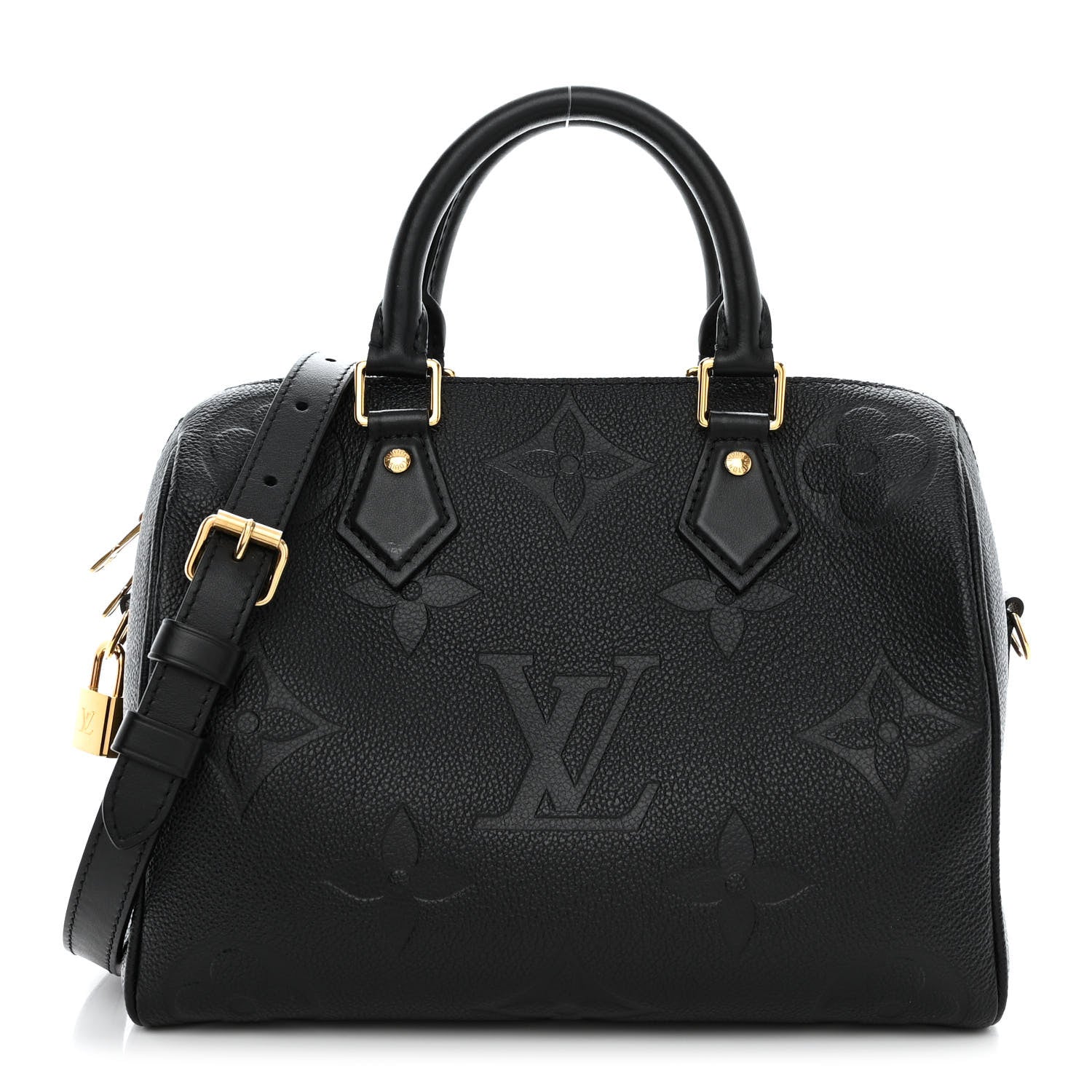 Louis Vuitton Empreinte Monogram Giant Speedy Bandouliere 25 Black 1 of 10