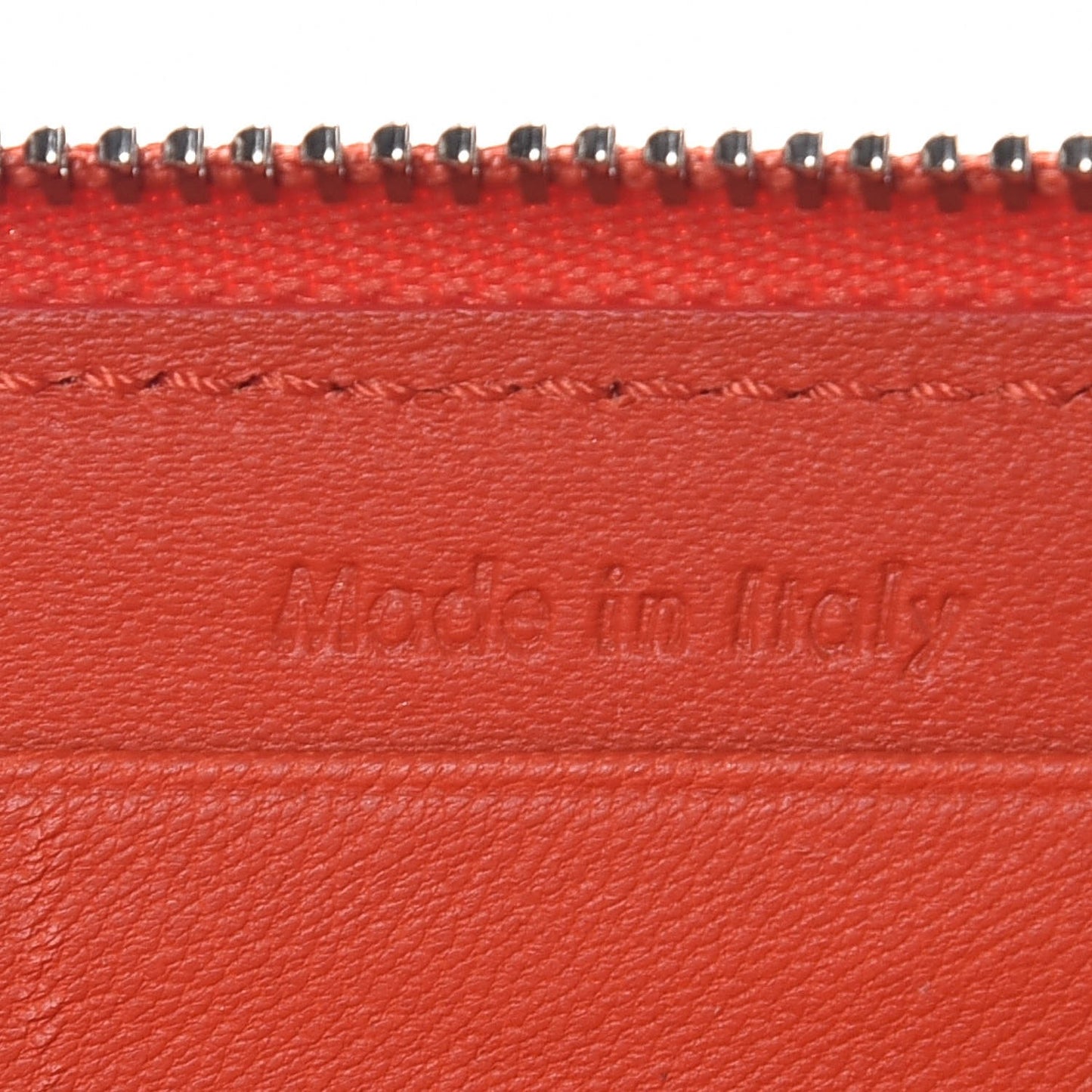 Drummed Calfskin Large Zip Around Multifunction Wallet Coral