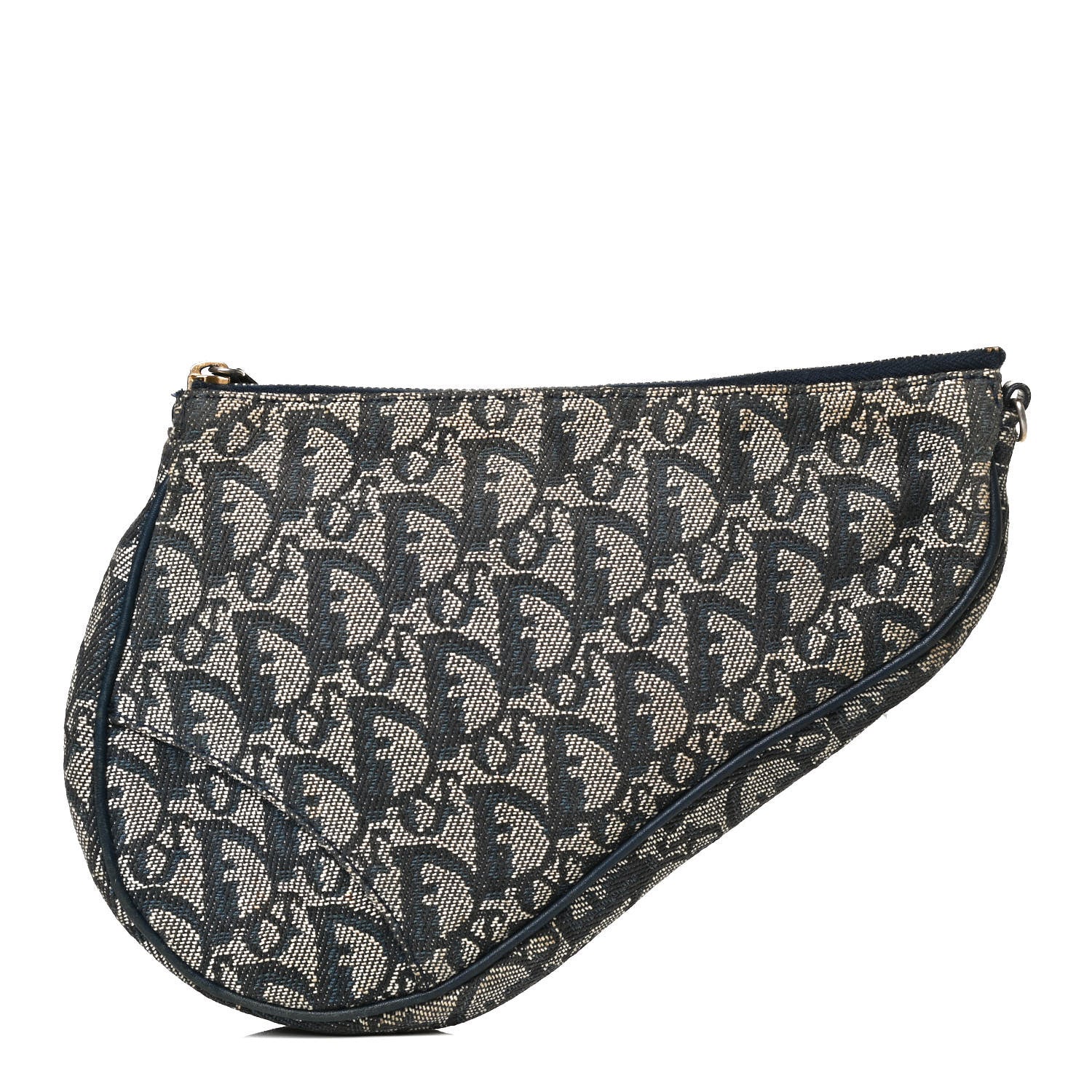 Christian Dior Monogram Mini Saddle Pochette Navy 1 of 13