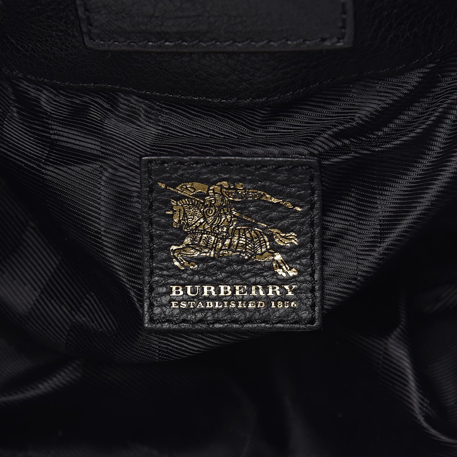 Burberry Grainy Calfskin House Check Margaret Bag Black 6 of 11