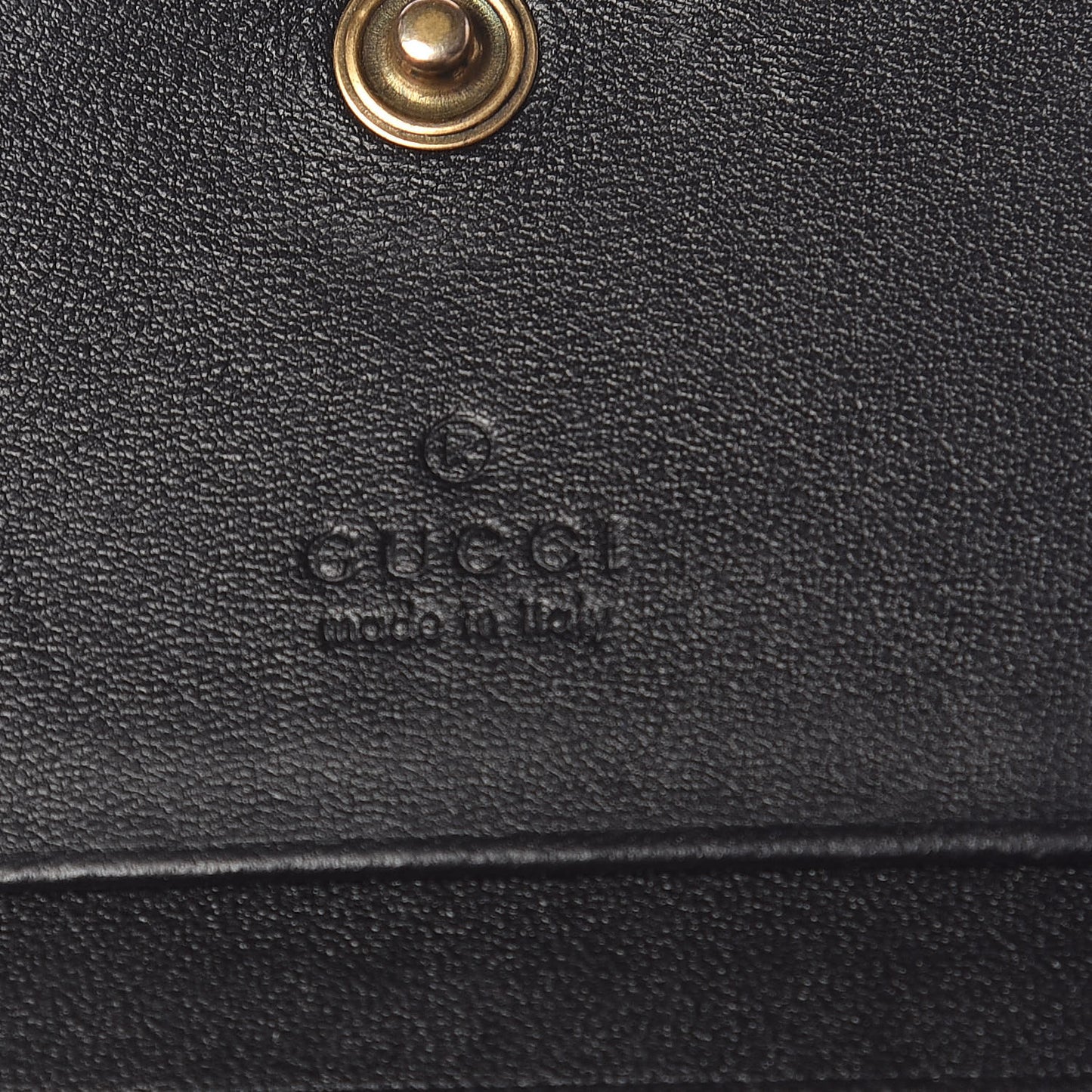 Calfskin Matelasse GG Marmont Card Case Black
