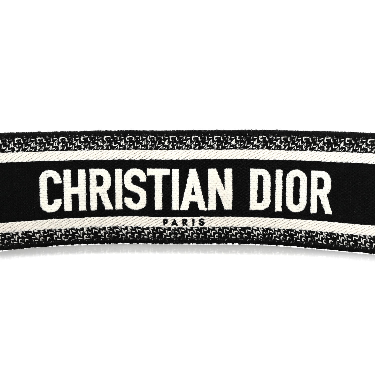 Christian Dior Canvas Embroidered Shoulder Strap Black Ultramatte 4 of 7