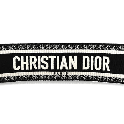 Christian Dior Canvas Embroidered Shoulder Strap Black Ultramatte 4 of 7
