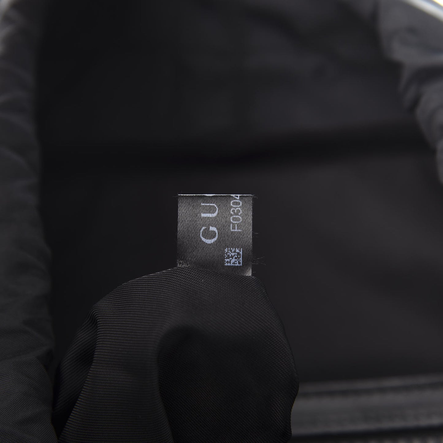 Velvet GG Monogram Web Medium Double Buckle Backpack Blue Beige Black