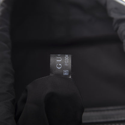 Gucci Velvet GG Monogram Web Medium Double Buckle Backpack Blue Beige Black 9 of 10