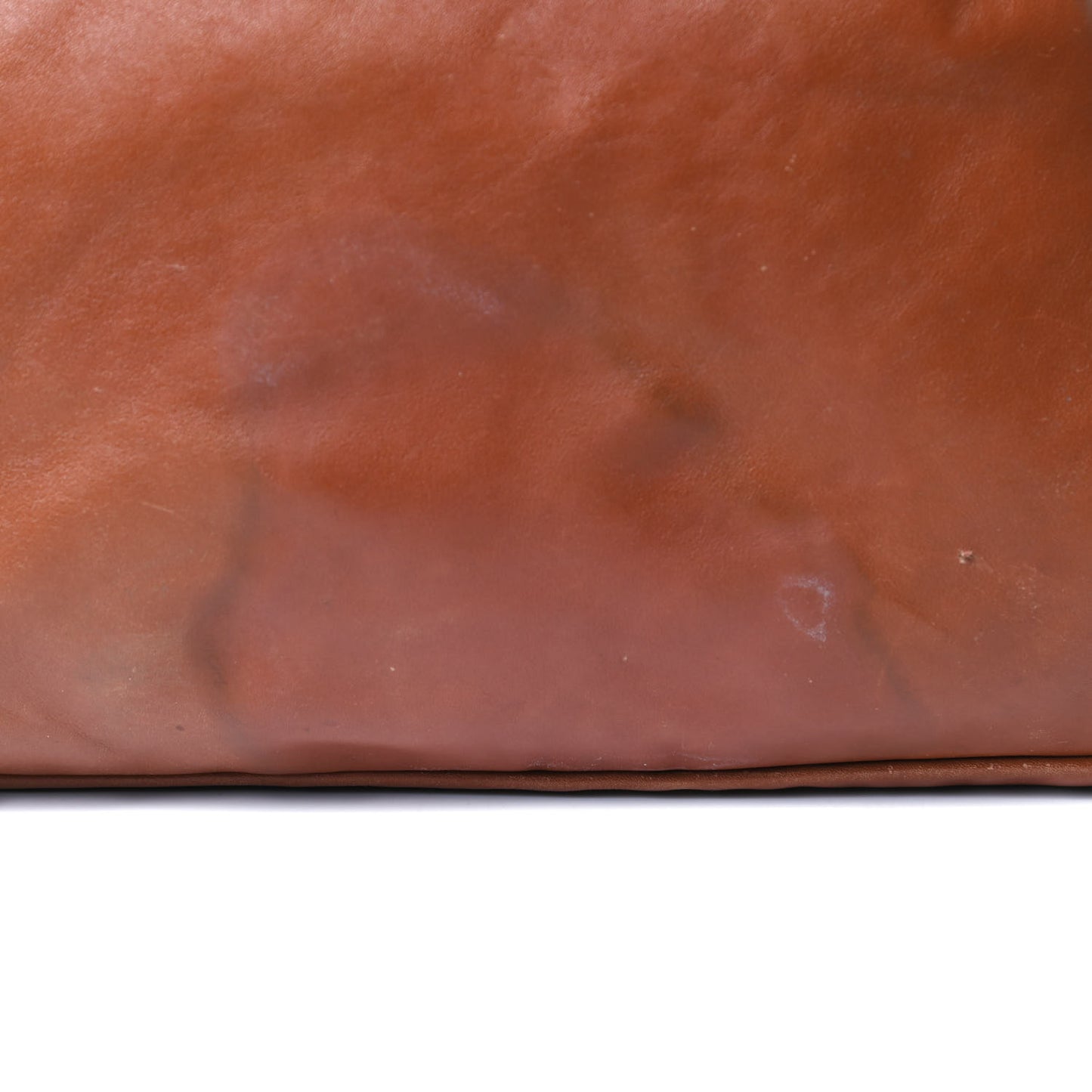 Calfskin Large Horsebit Chain Hobo Brown