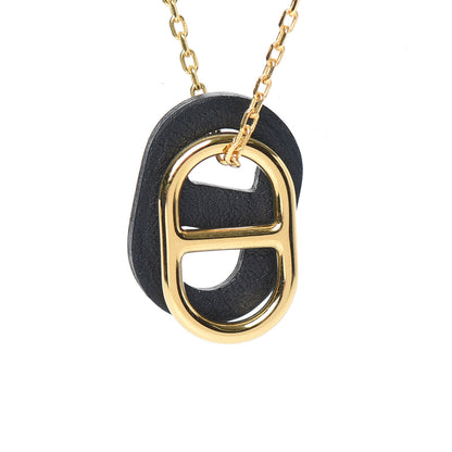 Hermes Swift O'Maillon Pendant Necklace Black 5 of 6