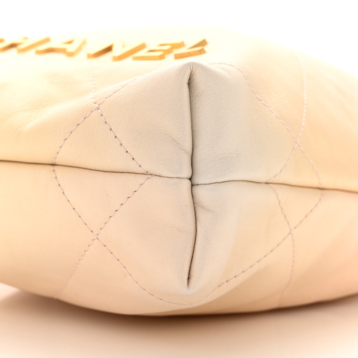 Chanel Pearly Shaded Calfskin Quilted Mini Chanel 22 Ecru Golden 10 of 11