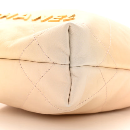 Chanel Pearly Shaded Calfskin Quilted Mini Chanel 22 Ecru Golden 10 of 11