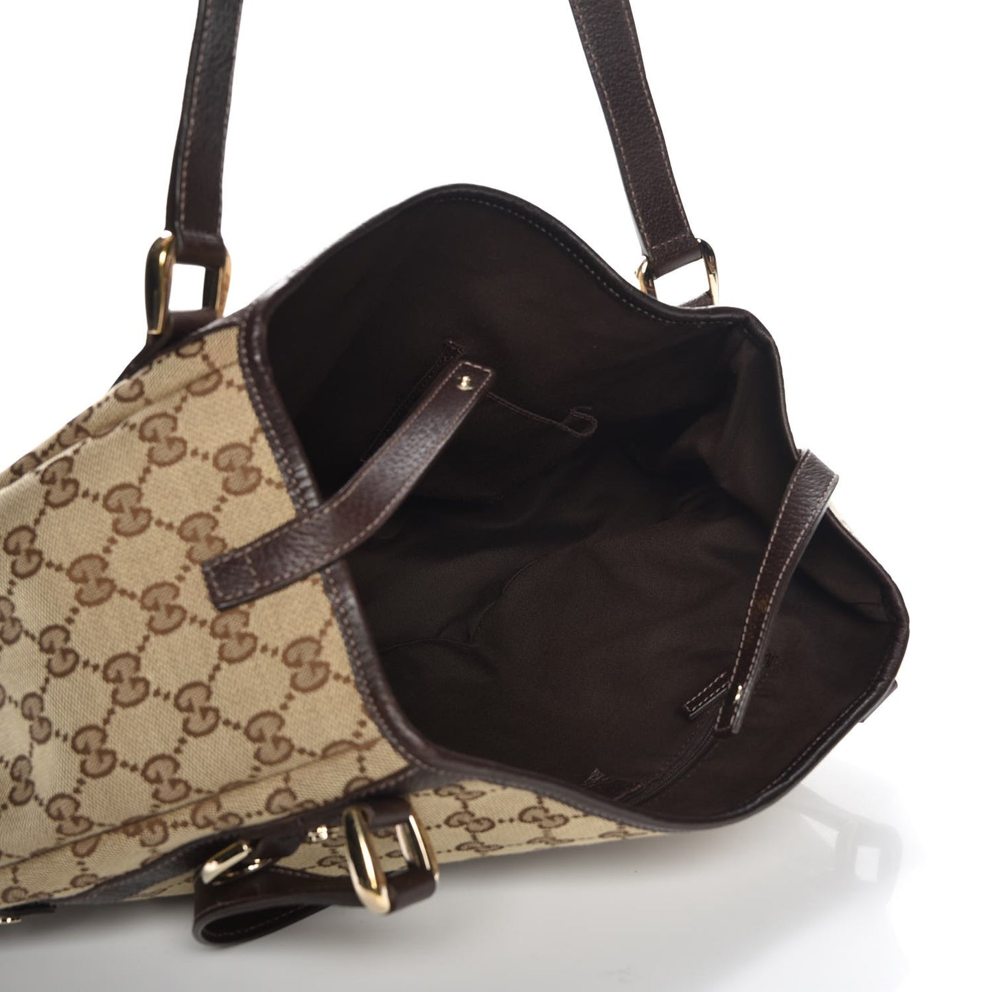 Monogram Medium Abbey Shoulder Bag Dark Brown