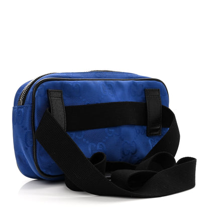 Gucci Econyl Nylon Monogram Off The Grid Belt Bag Guilted Blue Black 3 of 10