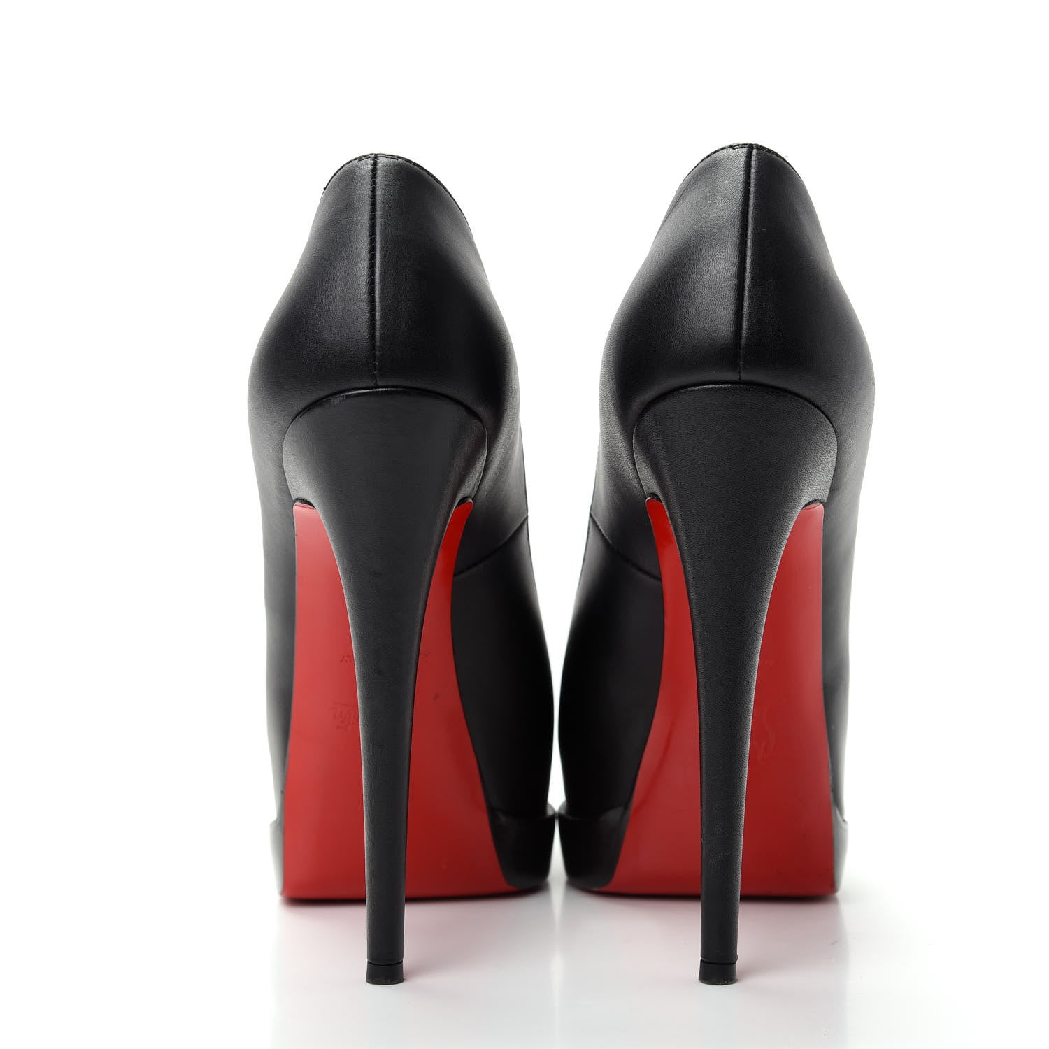 Christian Louboutin Calfskin Palais Royal Trepointe 140 Pumps 39.5 Black 7 of 10