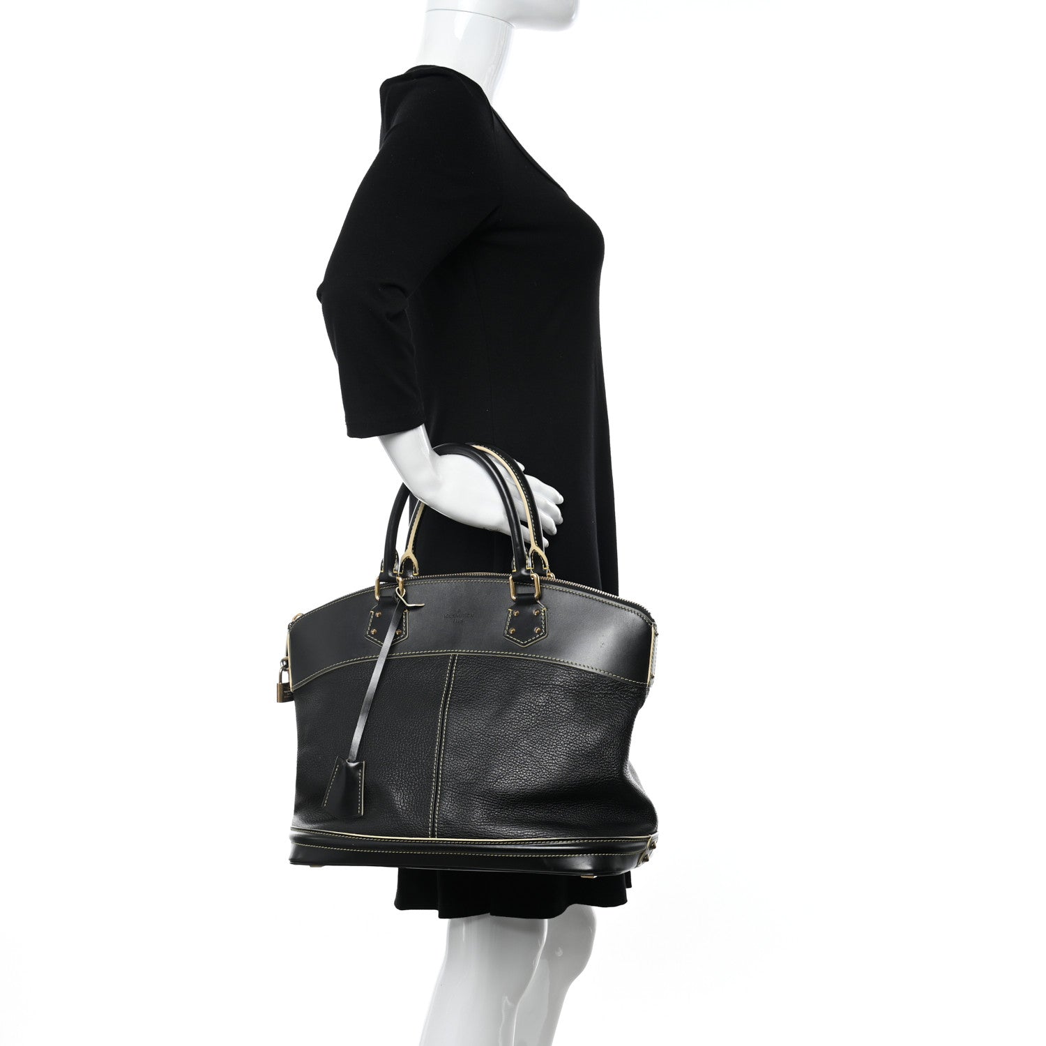 Louis Vuitton Suhali Lockit MM Black 2 of 17
