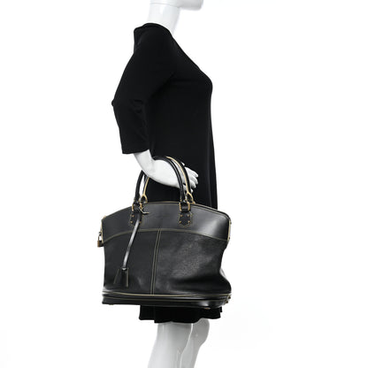 Louis Vuitton Suhali Lockit MM Black 2 of 17
