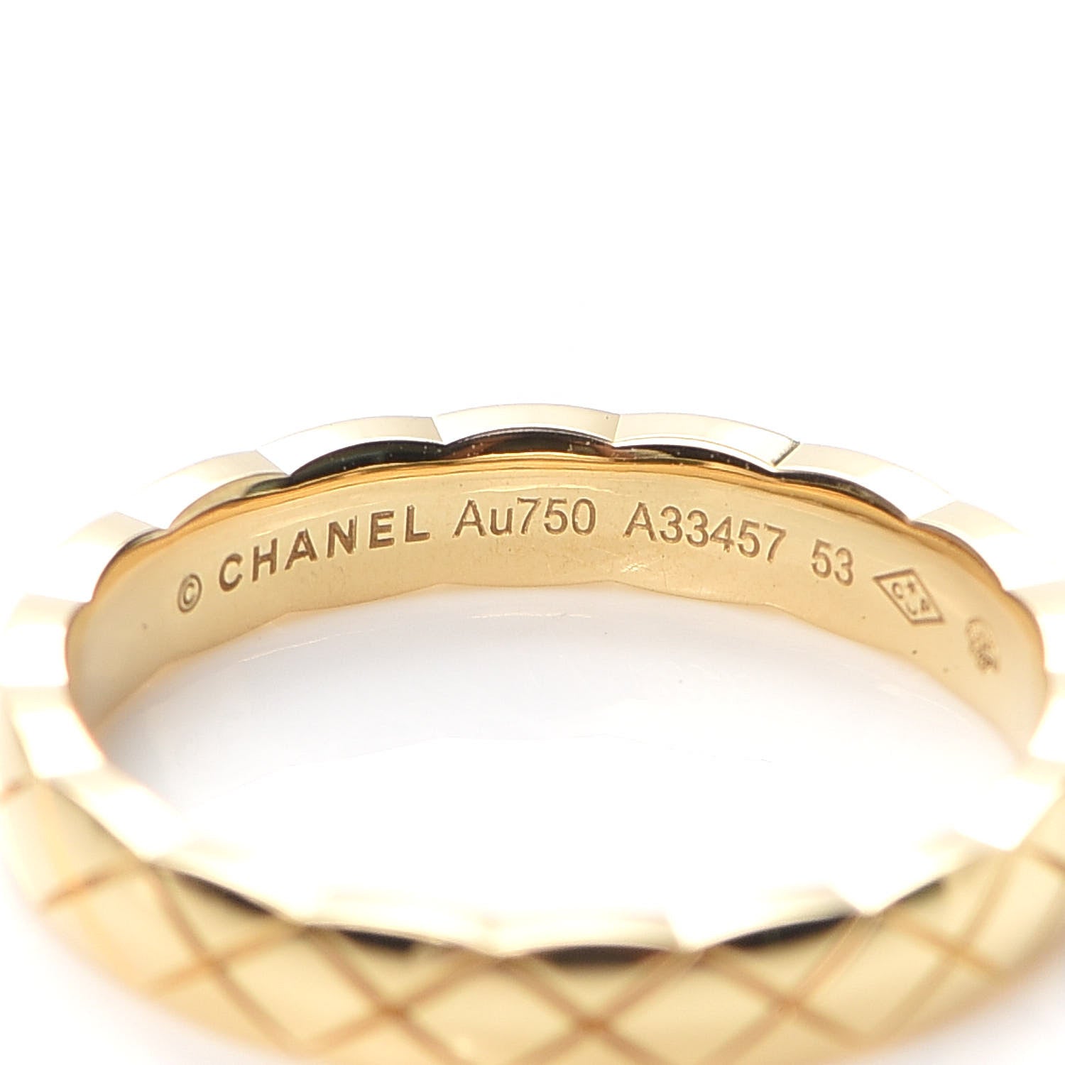 Chanel 18K Yellow Gold Mini Coco Crush Ring 53 6.25 4 of 5