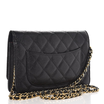 Chanel Caviar Quilted Wallet On Chain WOC Black 3 of 9