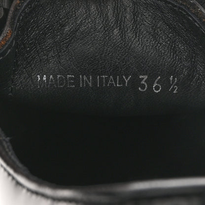 Prada Spazzolato Rois Monolith 55mm Derby Loafers 36.5 Black White 9 of 12