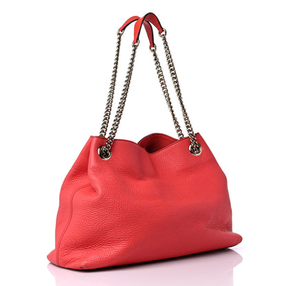 Gucci Pebbled Calfskin Medium Soho Chain Shoulder Bag Begonia Pink 3 of 15