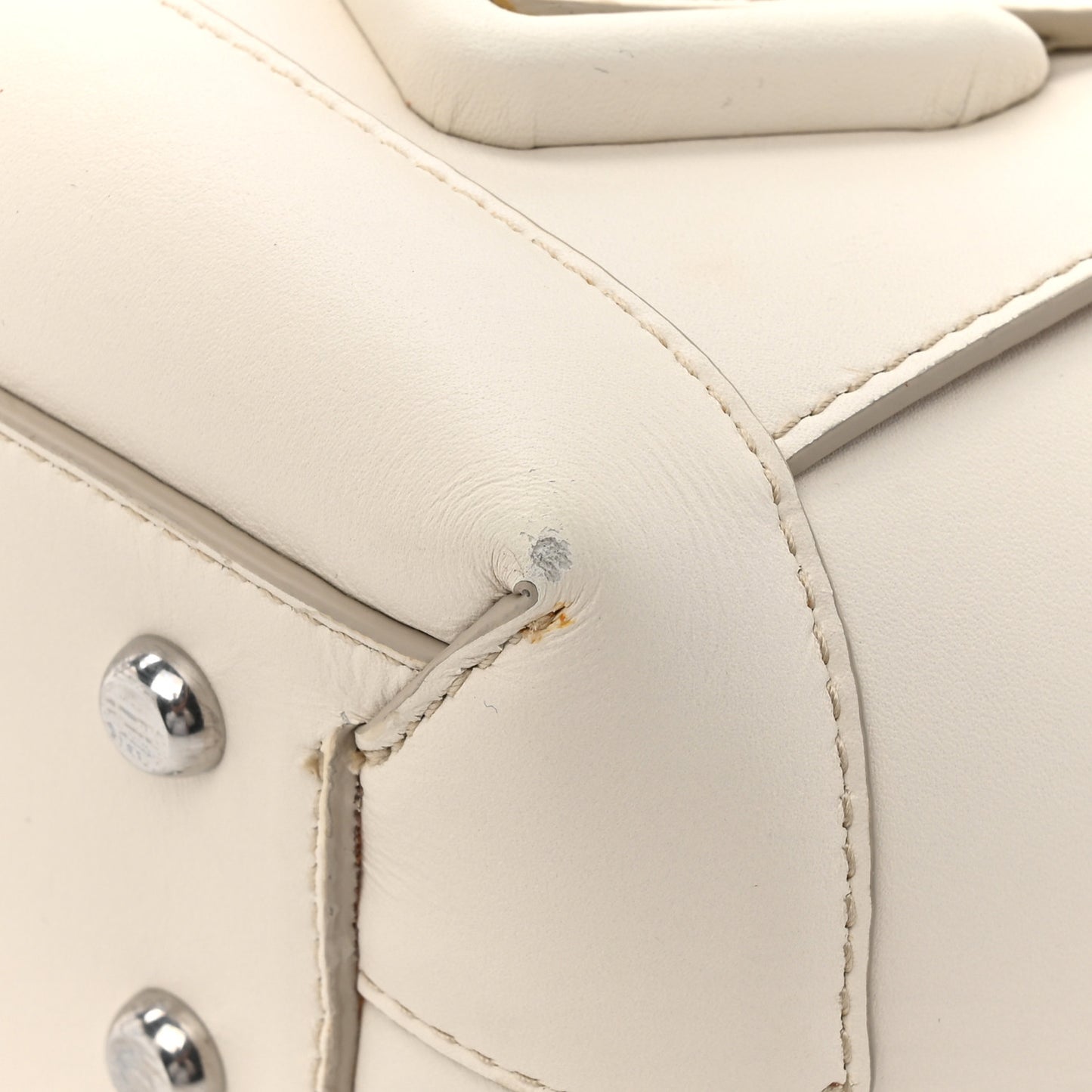 French Calfskin Maxi Intrecciato Small Arco Bianco