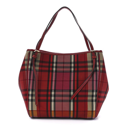 Burberry Horseferry Check Canterbury Tote Red Multicolor 1 of 12