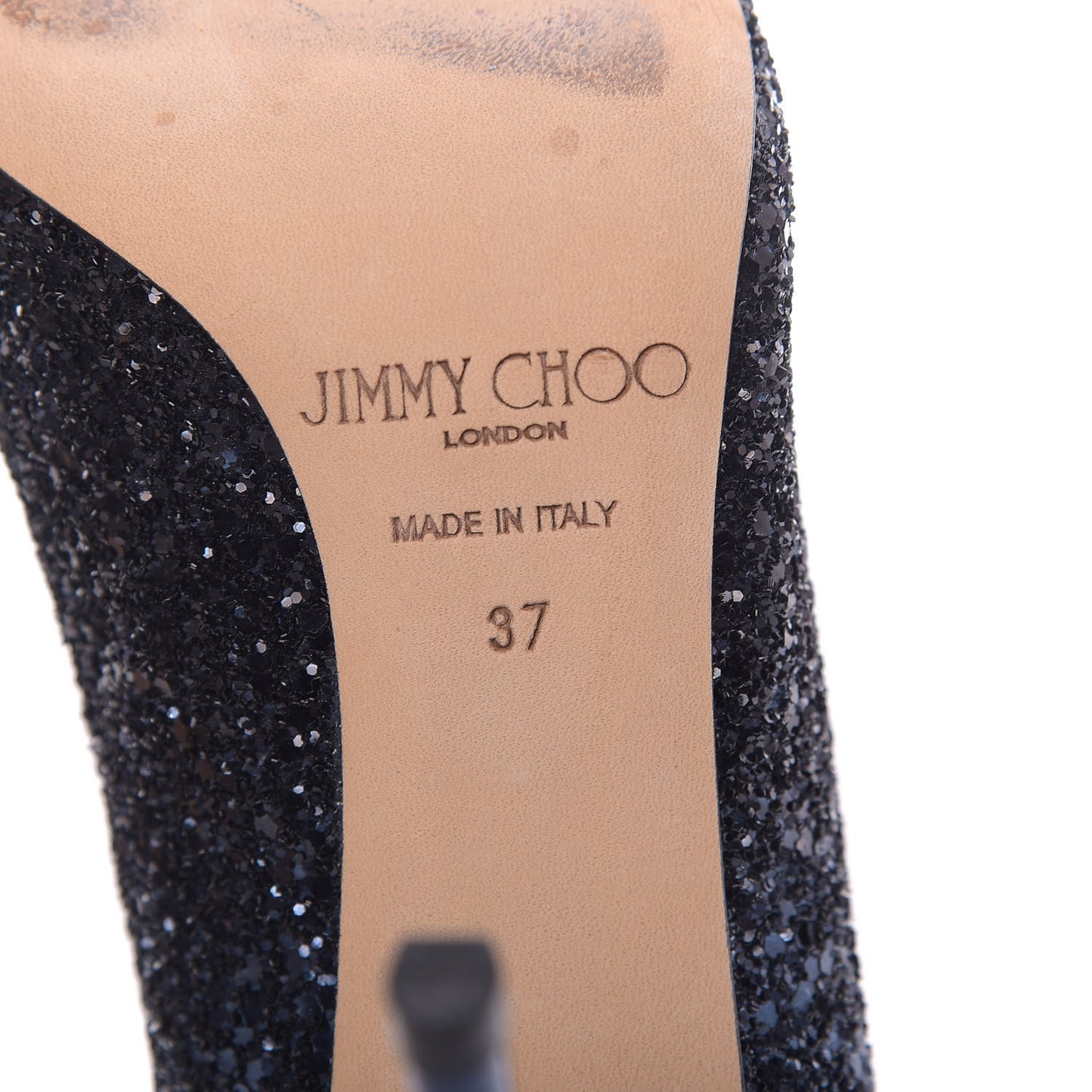 Coarse Glitter Pointy Toe Romy 85 Pumps 37 Navy