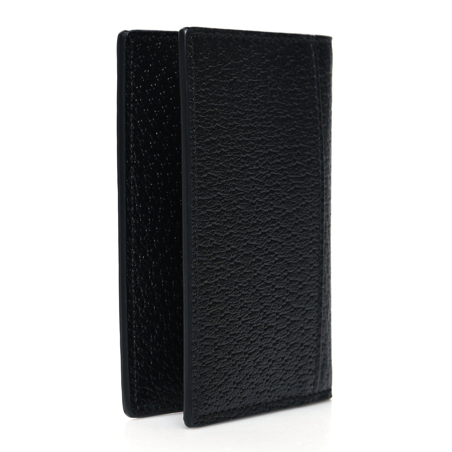 Calfskin Boar Effect GG Marmont Card Case Black