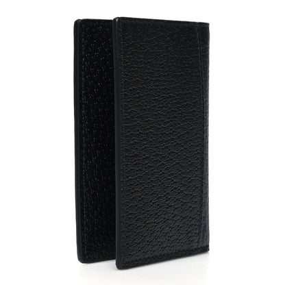Gucci Calfskin Boar Effect GG Marmont Card Case Black 3 of 9