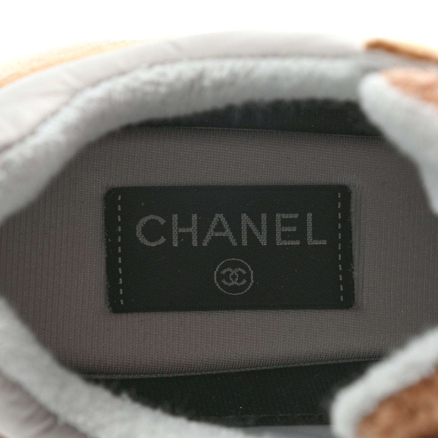 Suede Tweed Felt CC Sneakers 40.5 Beige