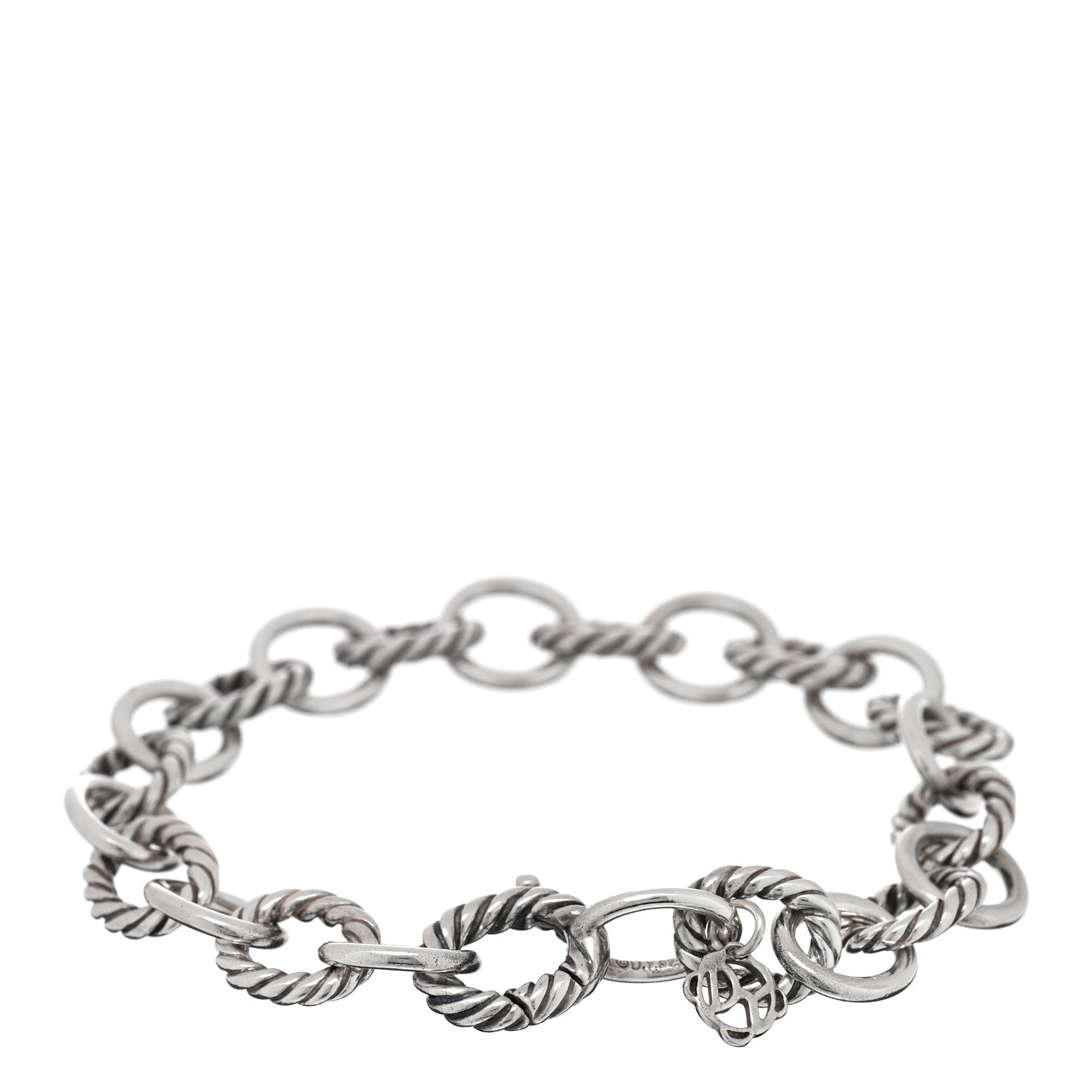 David Yurman Sterling Silver 10mm Medium Oval Link Bracelet 2 of 3