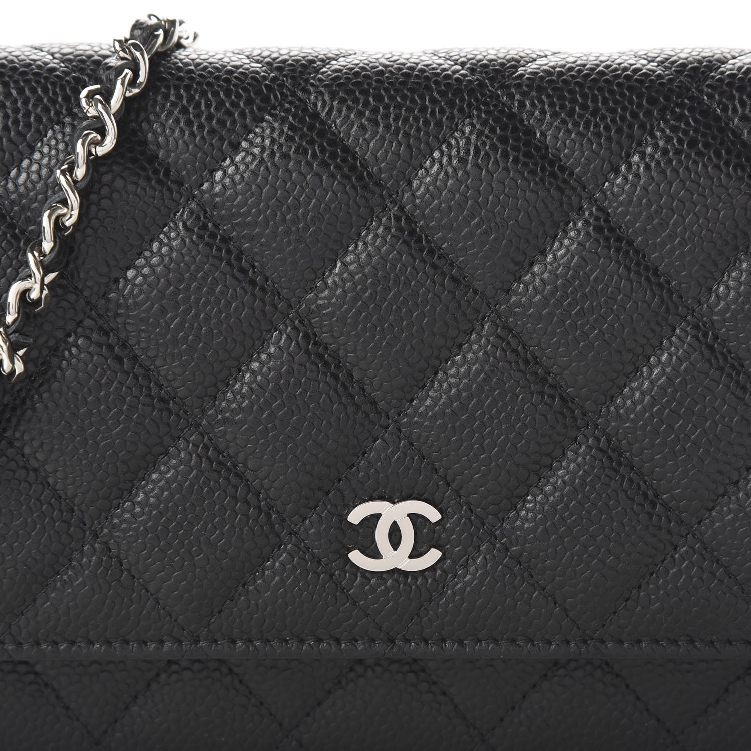 Chanel Caviar Quilted Wallet On Chain WOC Black 11 of 12