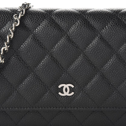 Chanel Caviar Quilted Wallet On Chain WOC Black 11 of 12
