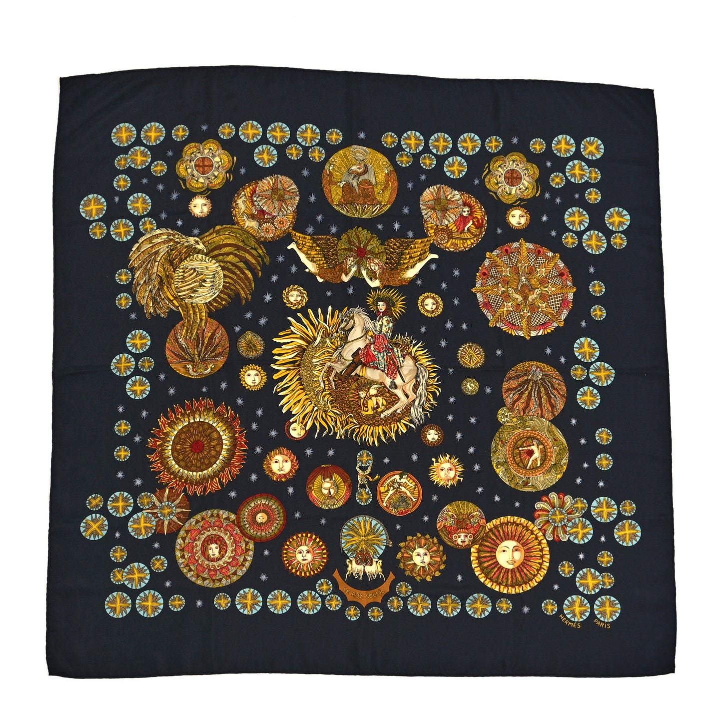 Silk Le Roy Soleil Scarf 90