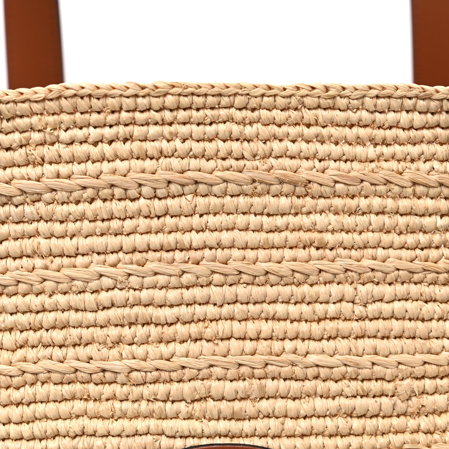 Celine Raffia Calfskin Triomphe Medium Panier Tan 8 of 10