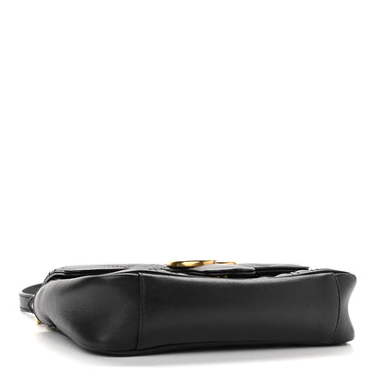 Gucci Calfskin Matelasse Mini GG Marmont Shoulder Bag Black 4 of 12