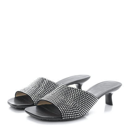 Loewe Crystal 50mm Petal Slide Sandals 41 Black 3 of 7