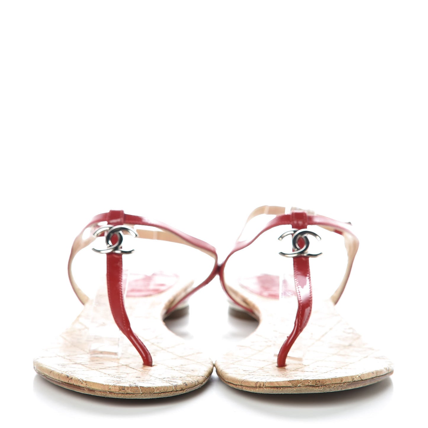 Patent CC Thong Sandals 38 Red