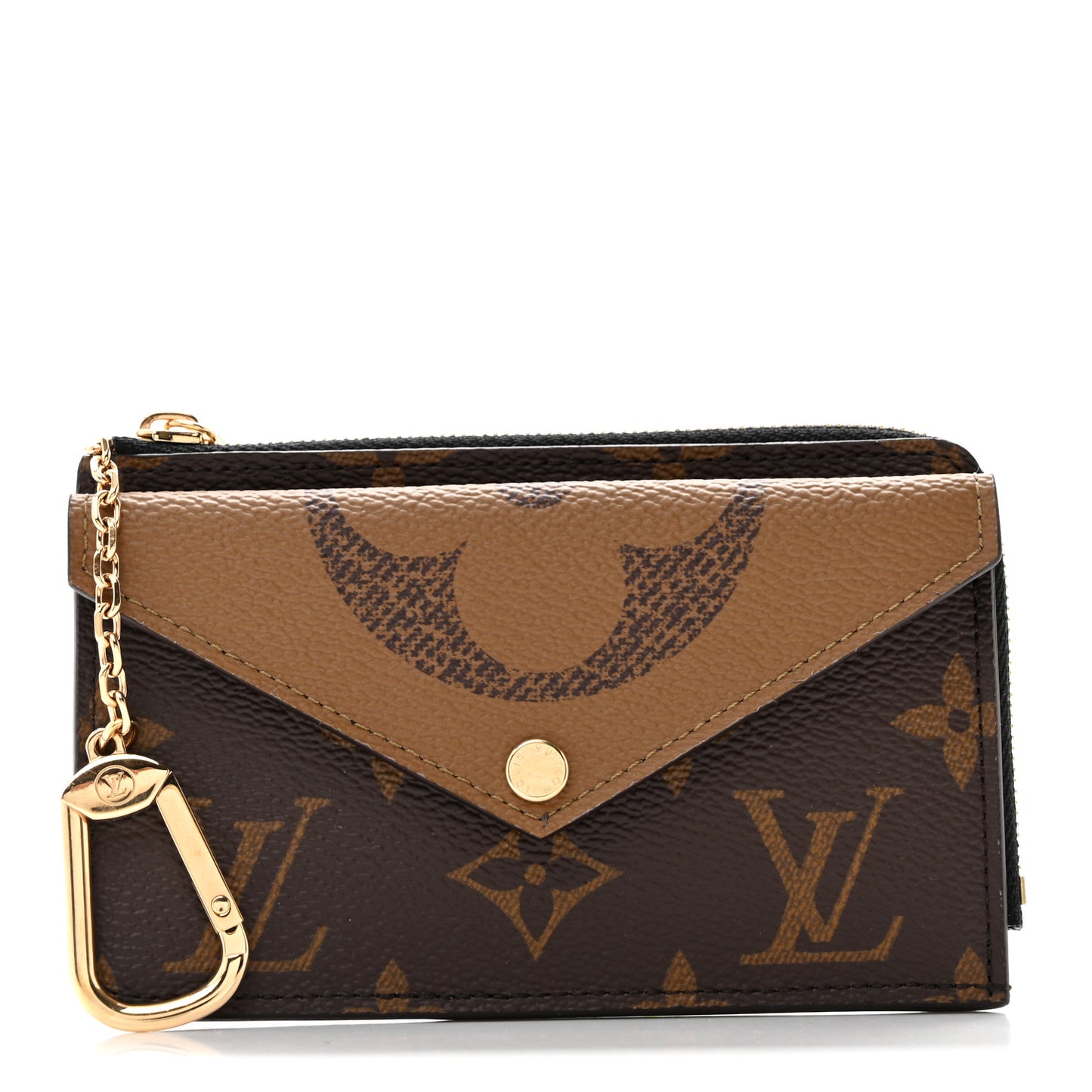 Reverse Monogram Recto Verso Card Holder Brown