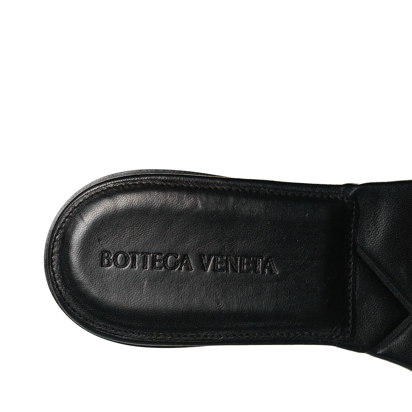 Nappa Quilted Rubber Lido Flat Sandals 37 Black