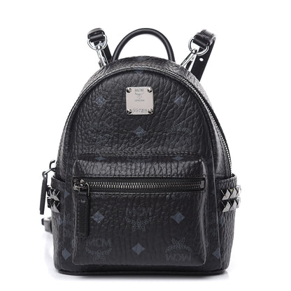MCM Visetos Studded X-Mini Bebe Boo Backpack Black 1 of 9
