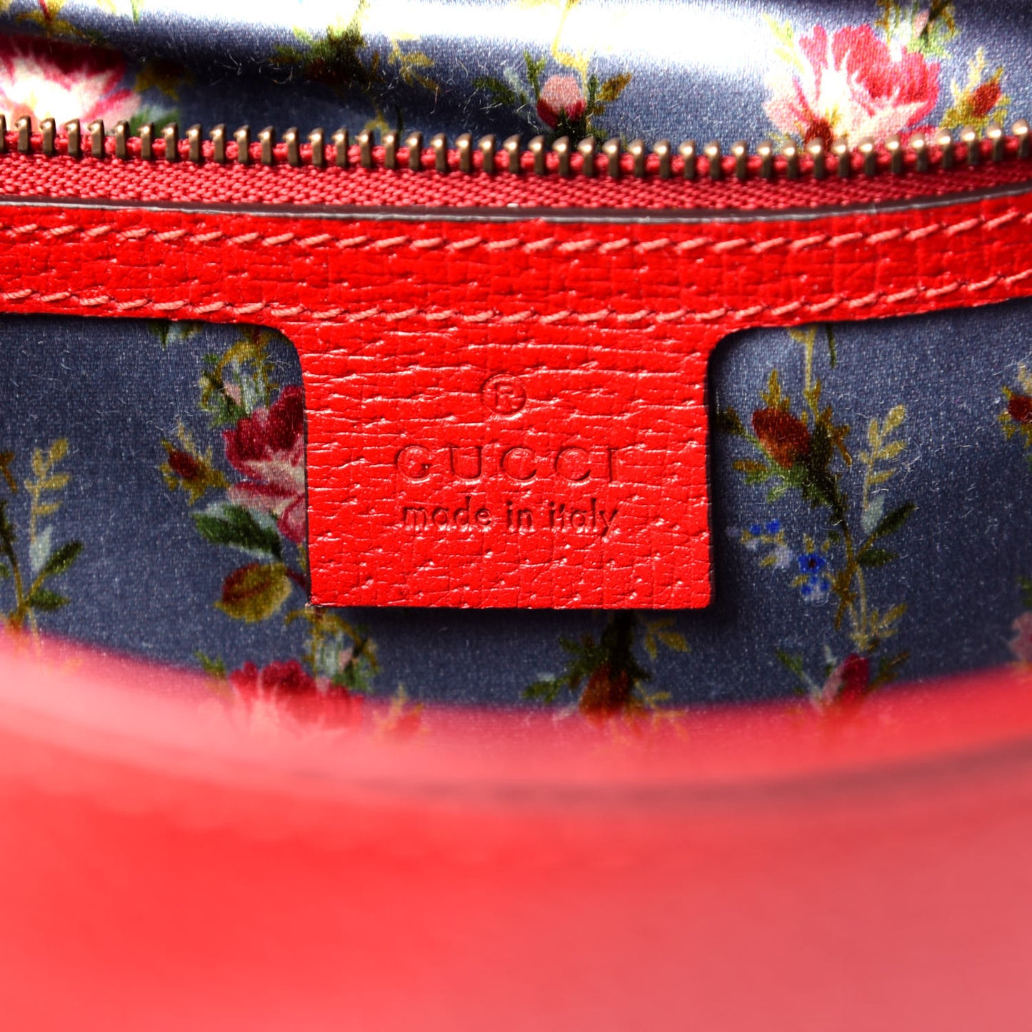 Calfskin Bamboo Web Medium Falena Moth Top Handle Bag Hibiscus Red