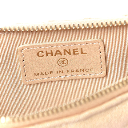 Chanel Iridescent Caviar Quilted Classic iPhone Pouch Beige 6 of 8