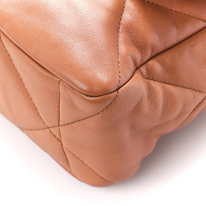 Chanel Lambskin Quilted Large Chanel 19 Flap Brown 10 of 10