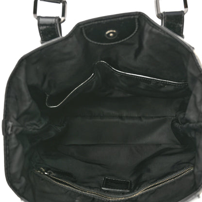 Burberry Nylon Beat Check Small Victoria Tote Black 4 of 11