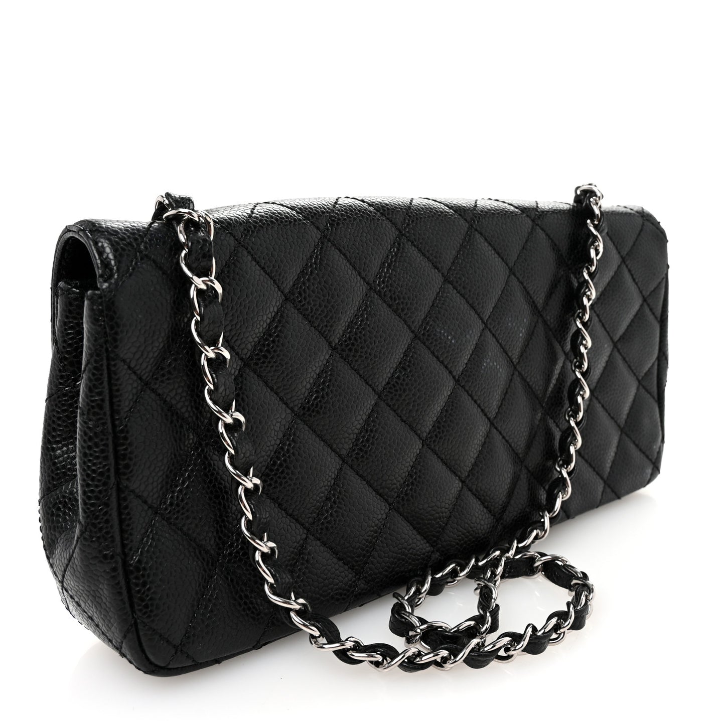 Caviar Quilted East West Flap Black
