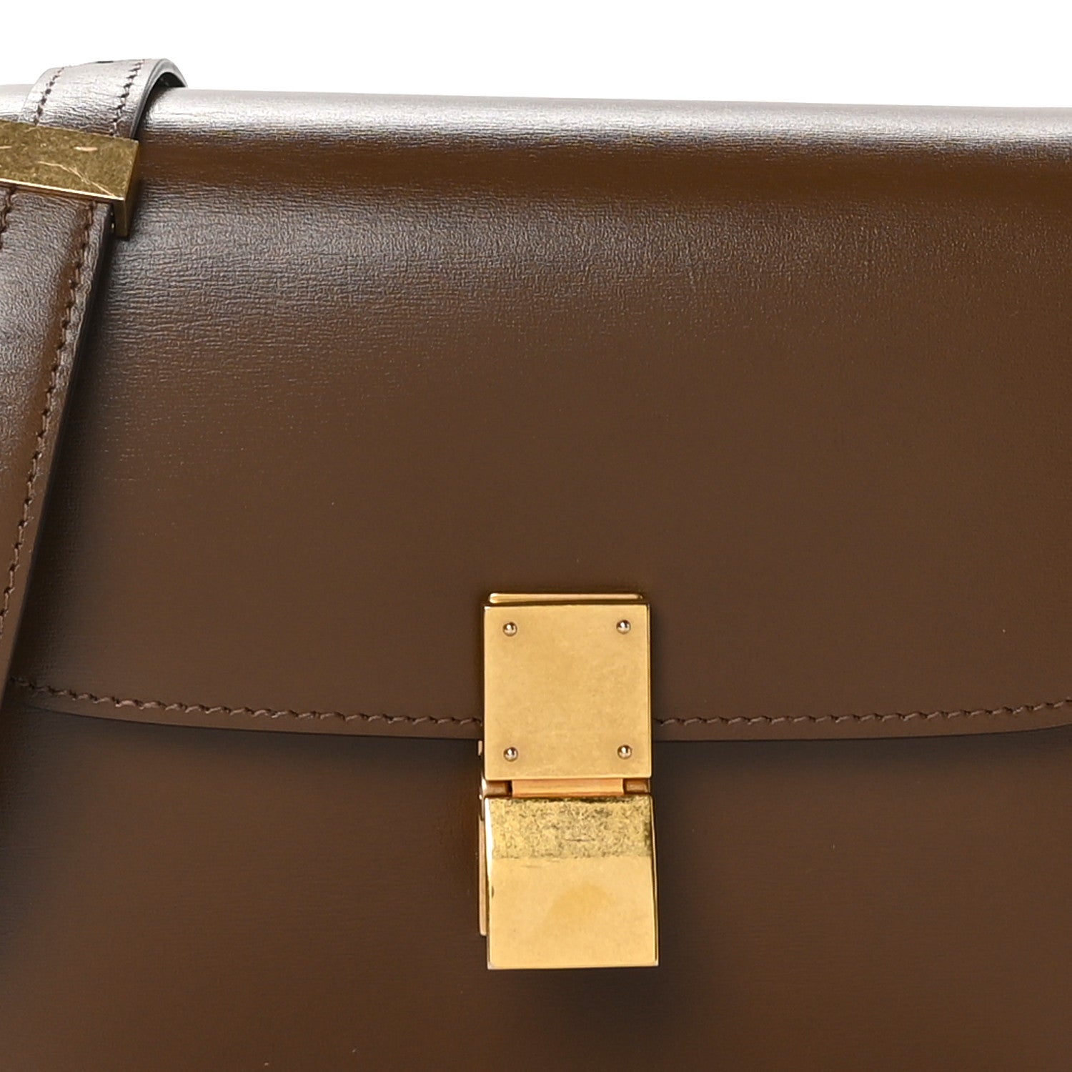 Celine Box Calfskin Teen Classic Box Flap Bag Camel 8 of 11