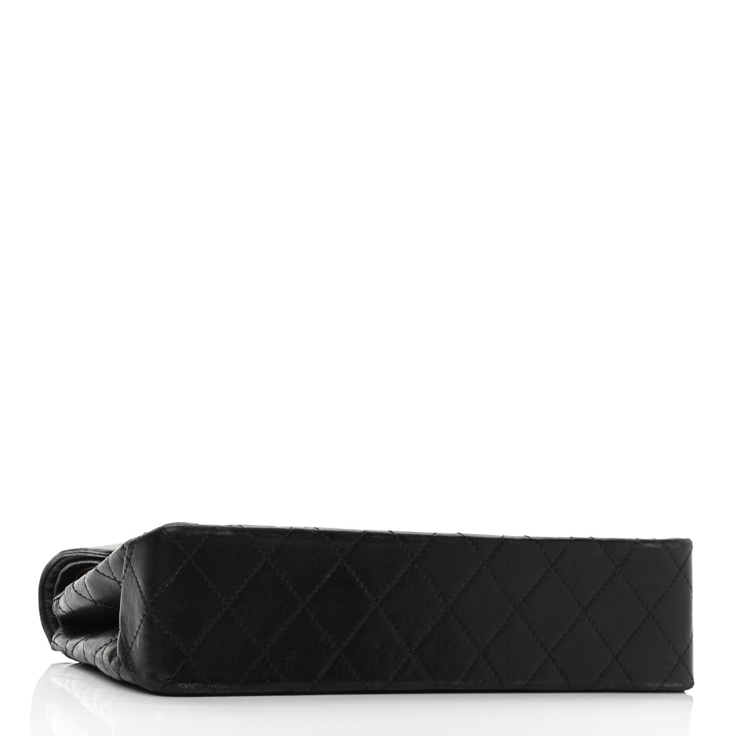 Lambskin Quilted Medium Double Flap Bag Black