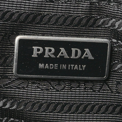 Prada Nylon Saffiano Front Pocket Tote Black 6 of 13