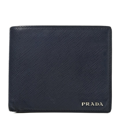 Prada Saffiano Bi-Fold Wallet Baltico 1 of 4
